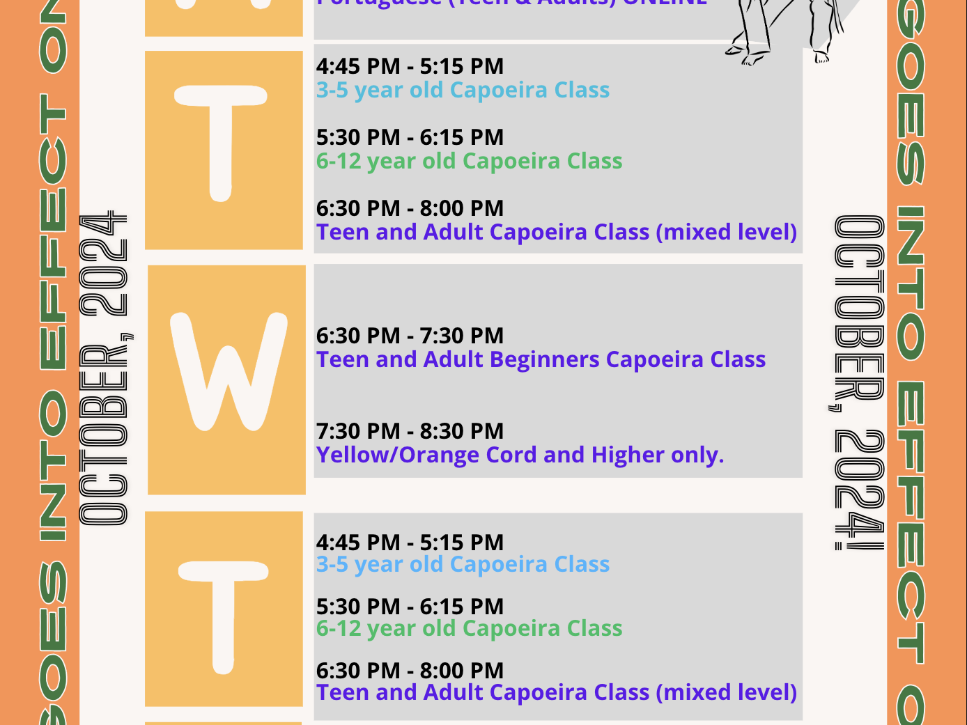 October Schedule