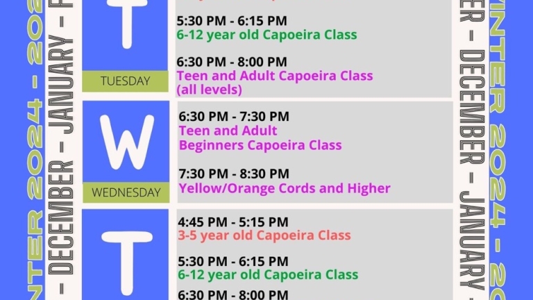 December Schedule 2024